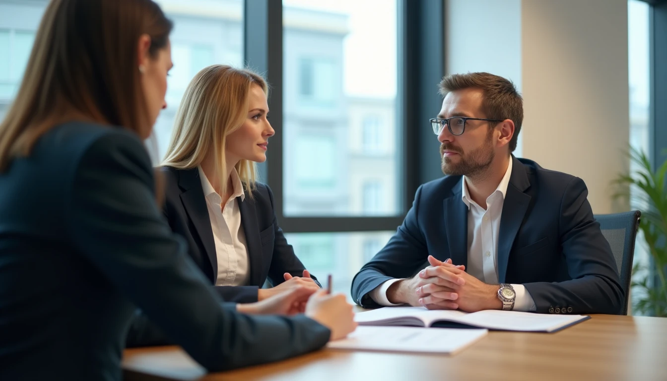 Zwei Geschäftsleute in einer Beratungssitzung