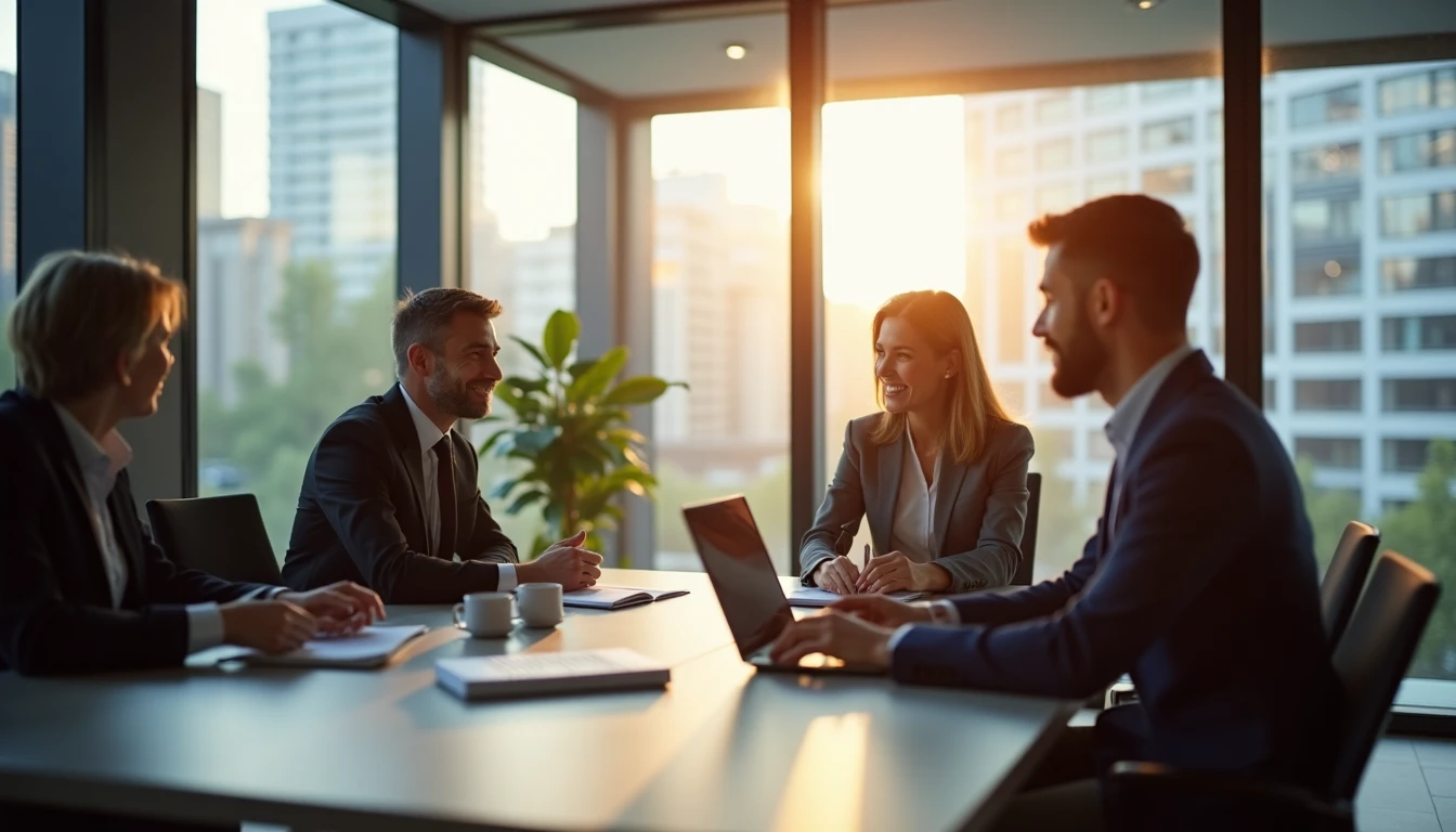 Modernes Business Meeting in einem hellen Büro
